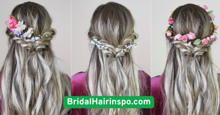 Loose Waves with Floral Crown