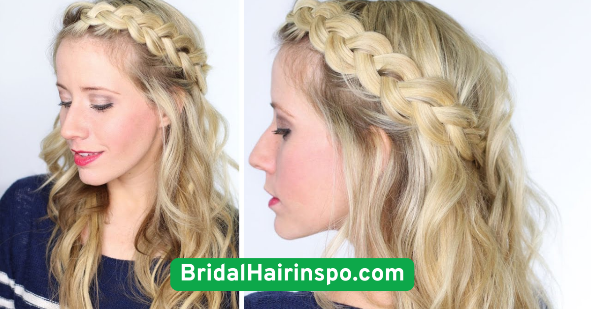 Soft Braided Crown with Loose Waves