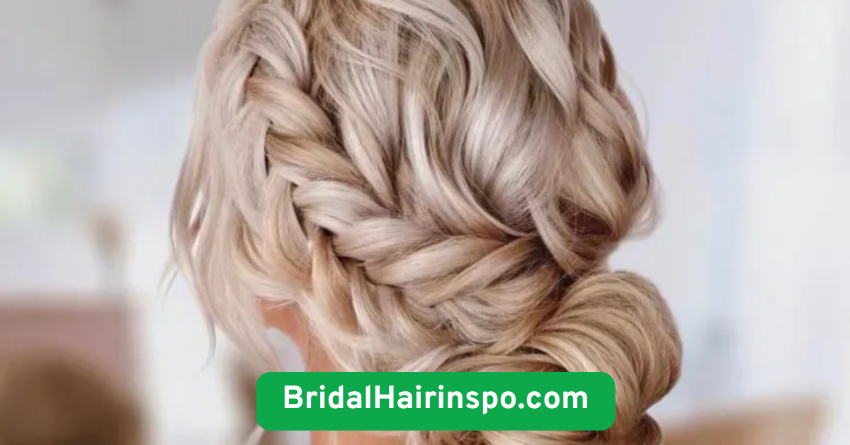 Loose Braided Bun with Feather Accents