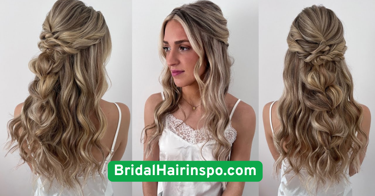  Natural Curls with Baby’s Breath Accents