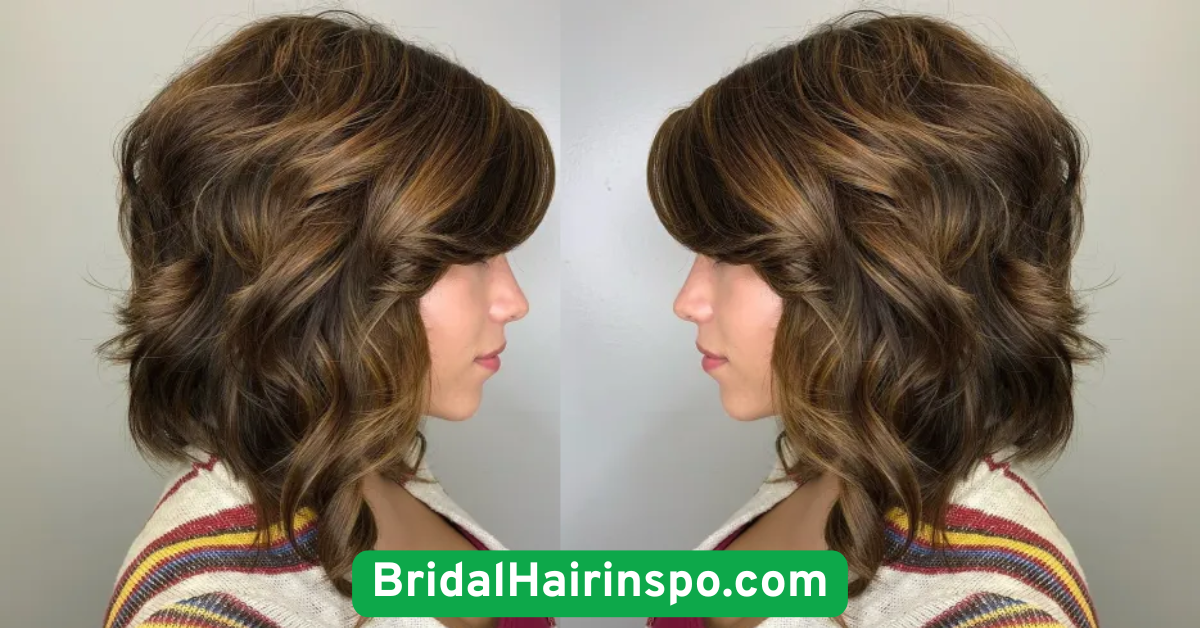 Curled Bob with Side Part