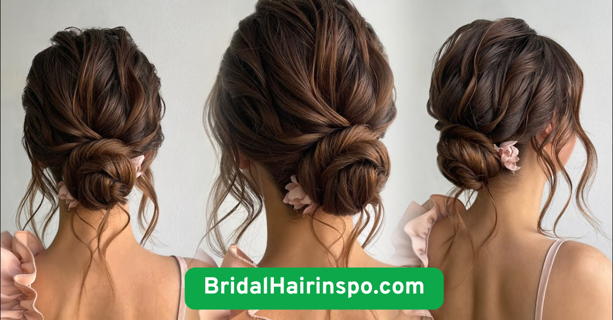 Messy Low Bun with Hair Vine