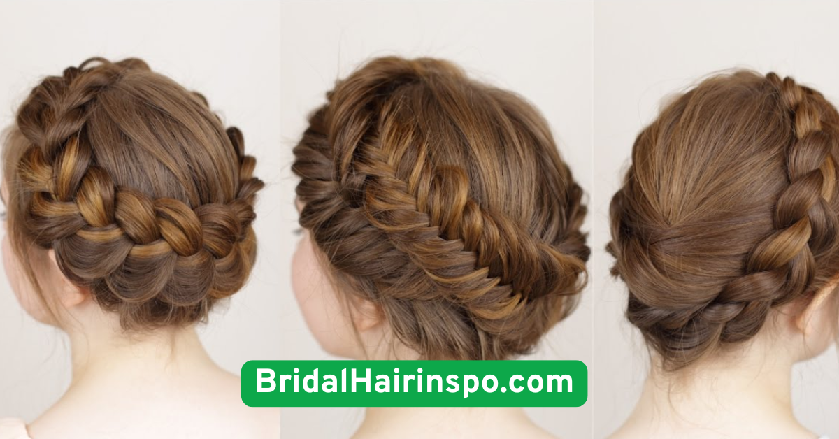 Loose Braided Crown with Tendrils