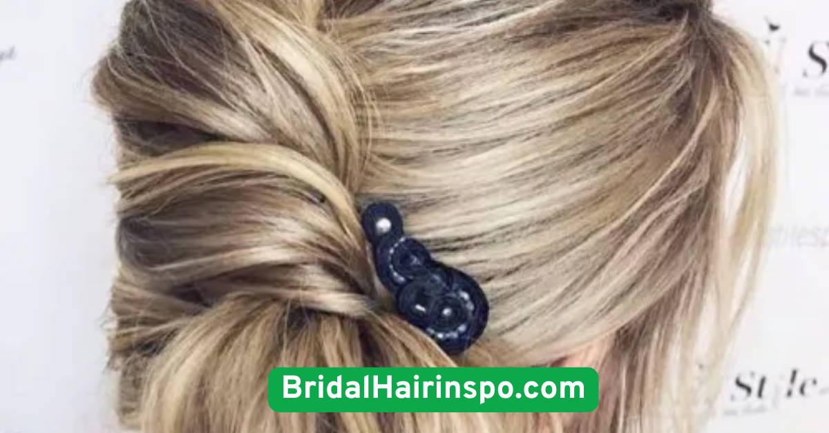 Loose French Twist with Leafy Hairpieces