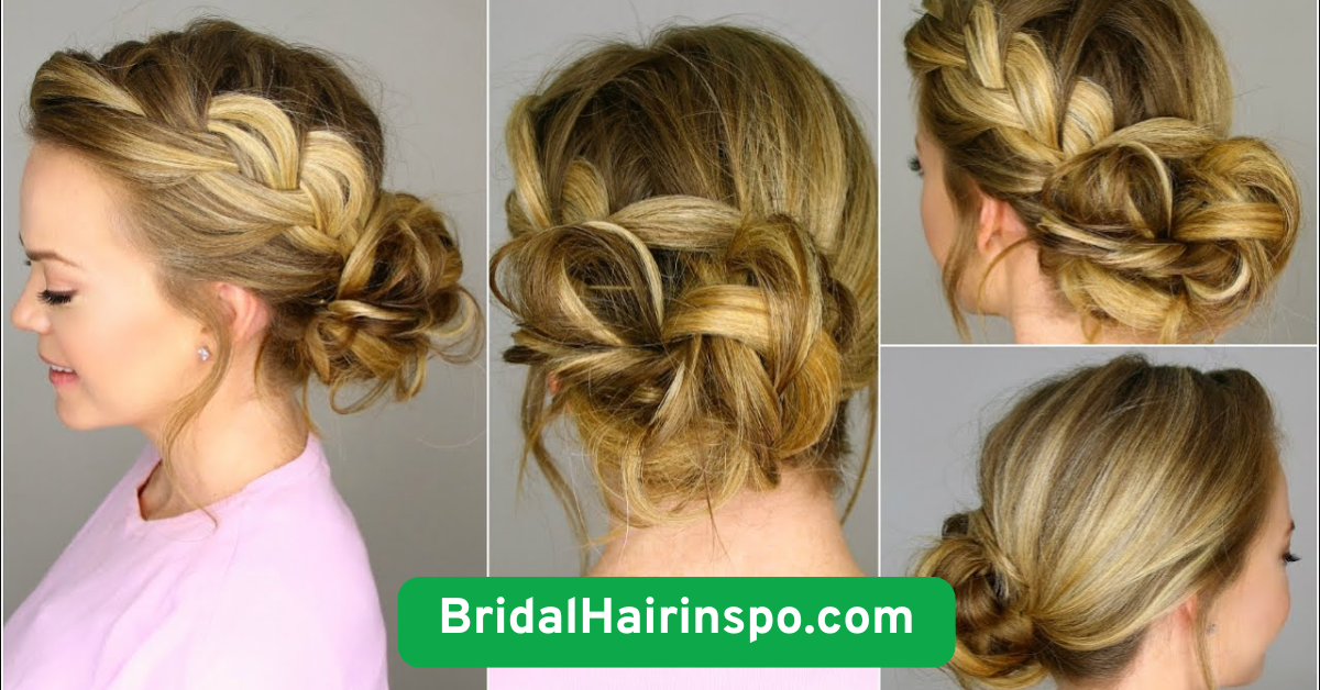 Messy Bun with a Braided Wrap