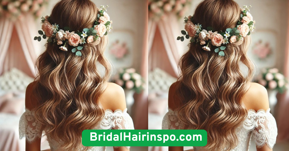 Floral Crown with Soft Waves