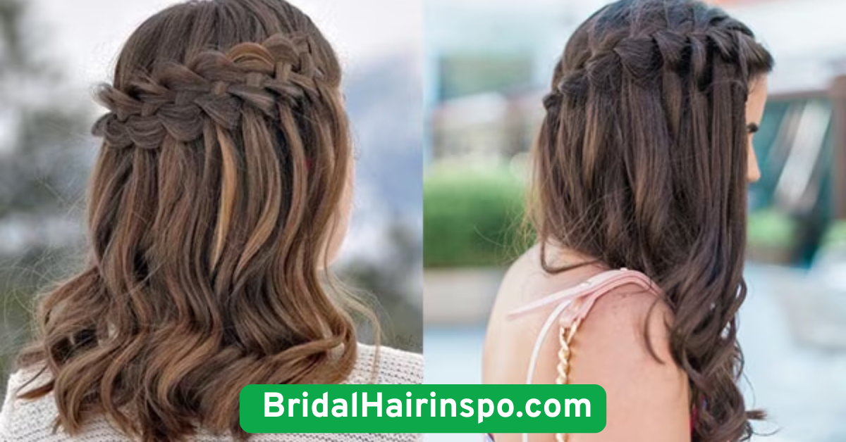 Waterfall Braid with Loose Curls
