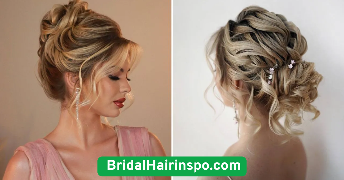 Textured Updo with Loose Strands