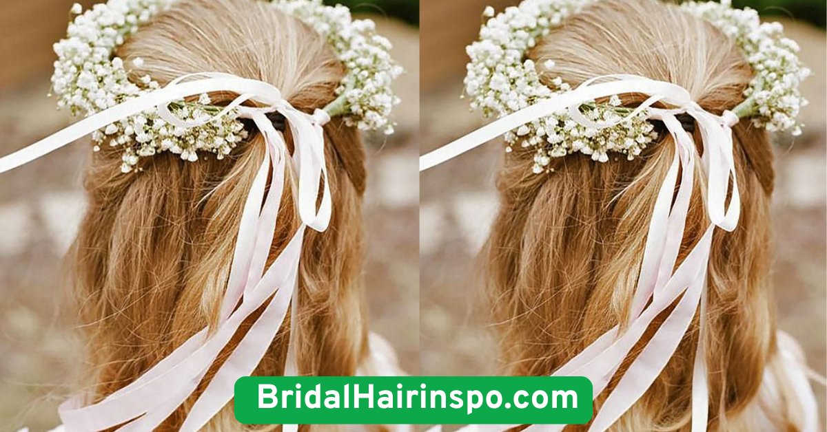 2. Braided Crown with Baby’s Breath Accents