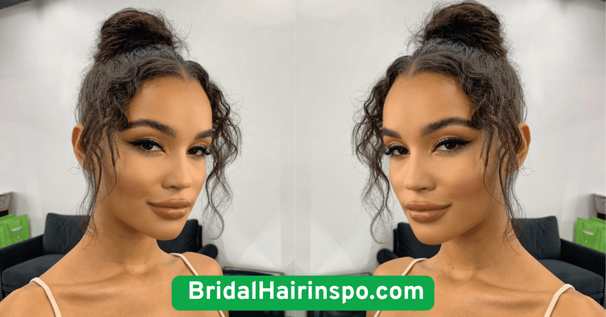 Loose Bun with Face-Framing Tendrils