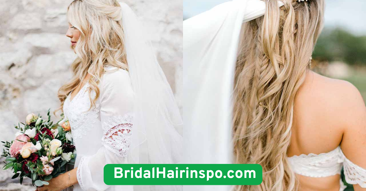 Side Braid with Veil
