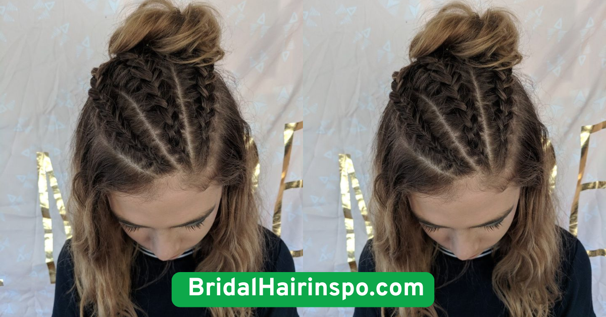 Half-Up Half-Down with Braids