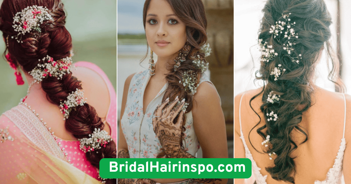 Side Braid with Baby's Breath