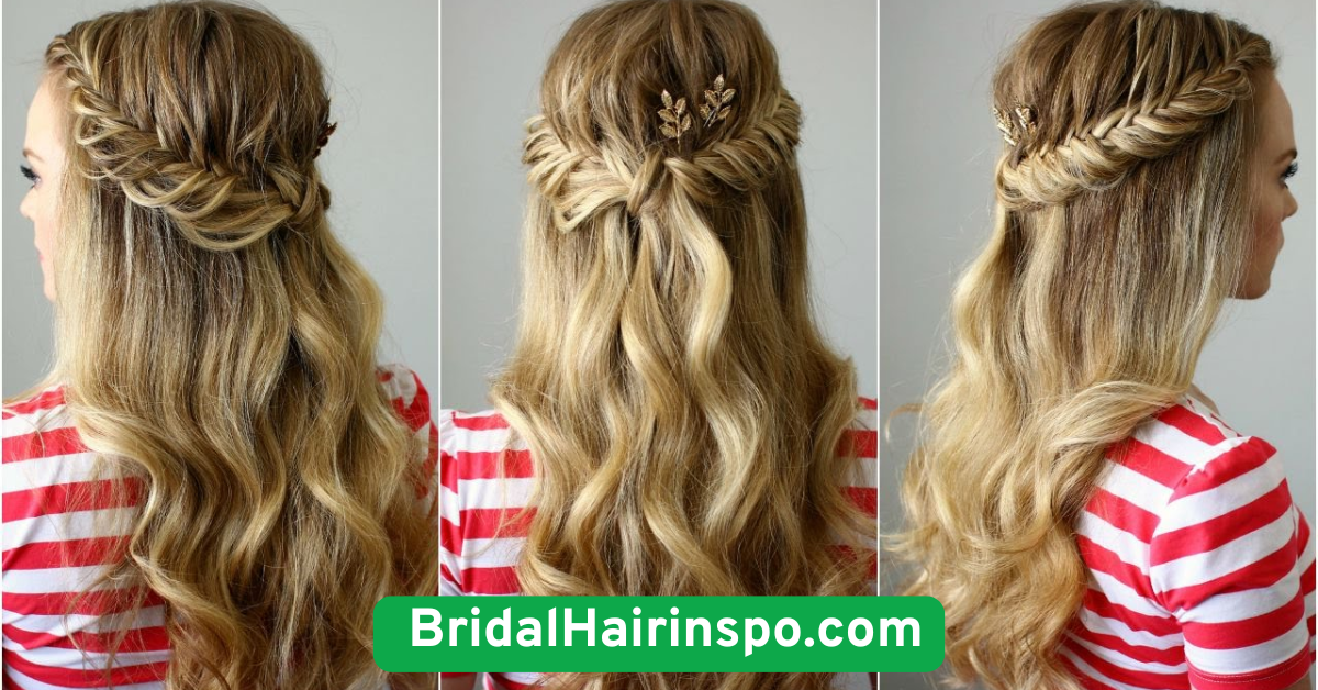 Half-Up Fishtail Braid with Textured Curls