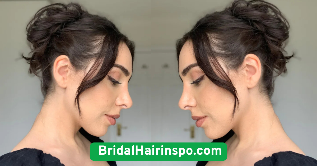 Messy Bun with Face-Framing Strands