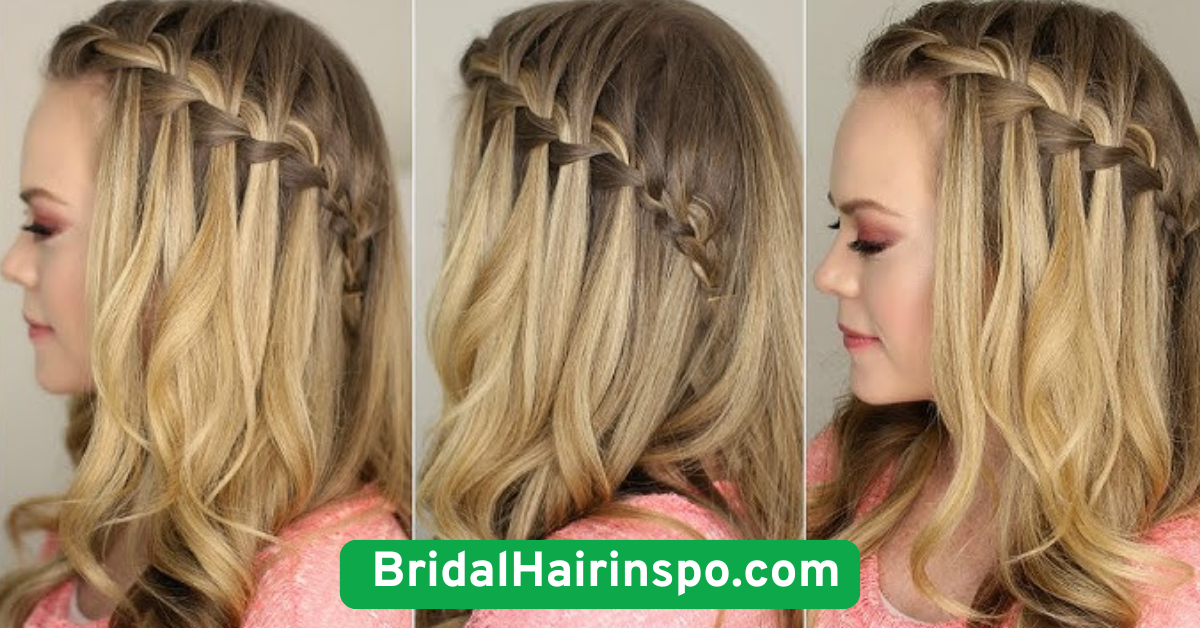 Waterfall Braid with Soft Curls