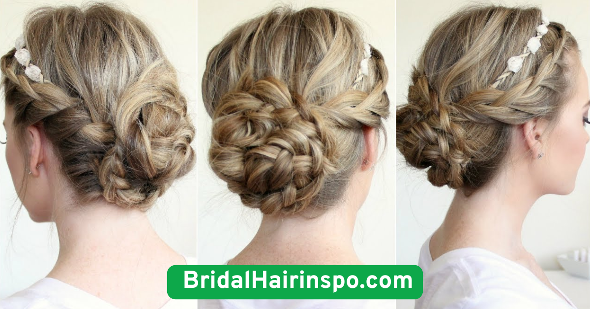 Braided Updo with Florals