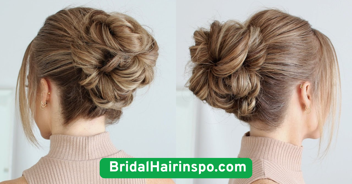 Twisted Updo with Loose Strands