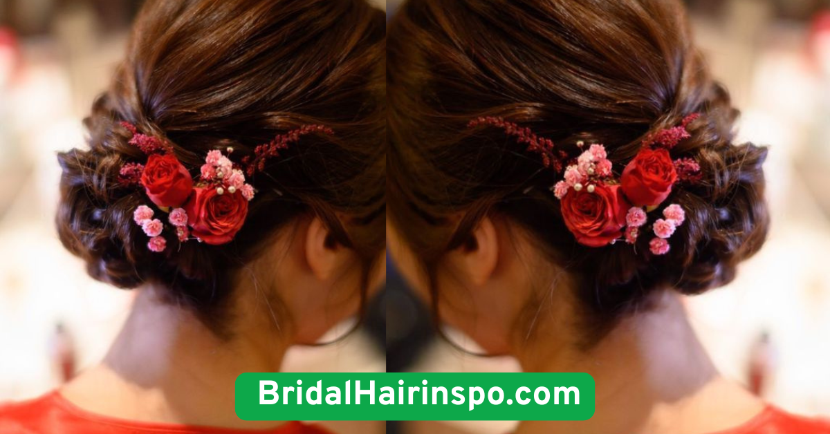 Floral-Embellished Low Bun